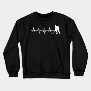 Ice Hockey Heartbeat w Crewneck Sweatshirt